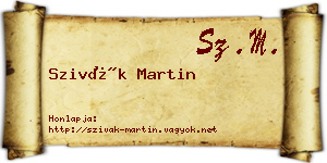 Szivák Martin névjegykártya